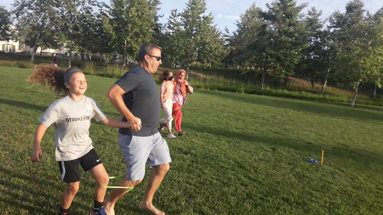 Speed & agility training in the park